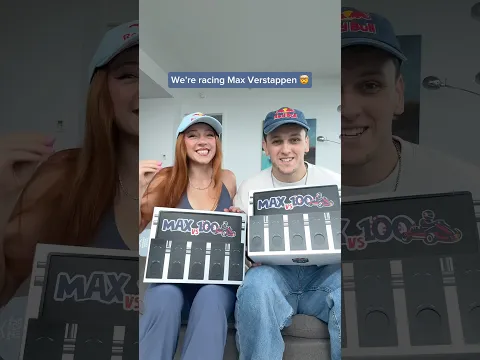 We’re racing Max Verstappen? 🤯🏁 who’s gonna win Sept 16th lol #f1 #redbullracing #bravegang