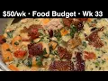 Week 33 Food Budget Challenge for 2