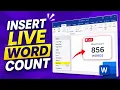 How to Insert a Live Word Count in Your MS Word Document The Knowledge Academy