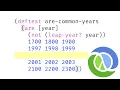 Refining and refactoring a leap year function safely with tests Clojure deftest is are run-tests