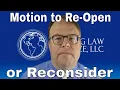 Motions to Reopen or Reconsider