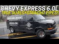 2010 Chevy Express 3500 6 0L V8 Exhaust Sound w True Dual Straight Pipes
