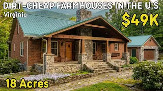 10 Dirt Cheap Virginia Farmhouses with BIG LAND Hidden Real Estate For Sale Right Now