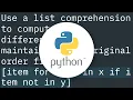 Python list subtraction operation