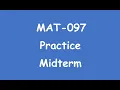 MAT-097 Practice Midterm Problem Solution