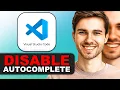 How to Turn Off AutoComplete in Visual Studio Code