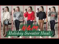 H M Holiday Sweaters Try On Haul Fun and Festive Christmas Tops for Winter 2020 Lindsey Loves