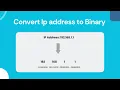 How to convert Ip address to binary format Ip to binary conversion Easy method