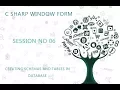 C Tutorial Window Form 6 Creating Schema and Tables in the MySql Database