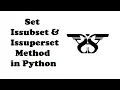 161 Check if a Set is a Subset of Another Set with Example Code Issuperset Python Set Method-6