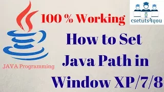 How to set java path in Window 8 YouTube Hindi
