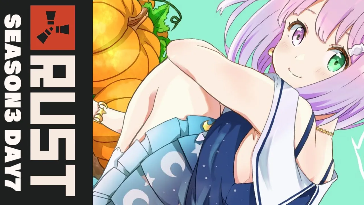 【 Rust 】カボチャハウスをライトアップしていくのら? #ホロ鯖RUST【姫森ルーナ/ホロライブ】