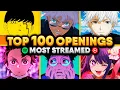 Download Lagu Top 100 Most Streamed Anime Openings of All Time (SPOTIFY \u0026 YT MUSIC)