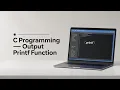 C Programming - output printf function C programming Part 4