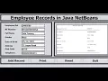 How to Print Employee Records in Java NetBeans