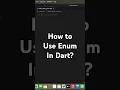How to use enum in Dart