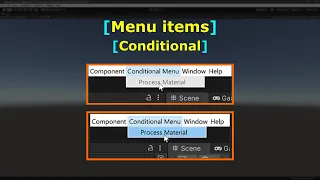 Menu Items - Conditional Editor Scripting C Unity Game Engine