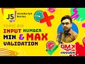 JS Input Number Min Max Value Validation using vanilla javascript