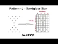 Pattern 17 - Java program to print Sandglass Star Pattern Java Pattern Programs