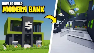How To Build A MODERN BANK In Minecraft
