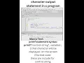 character data type use printf statement in c program to print a letter