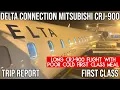 TRIP REPORT Delta Connection Mitsubishi CRJ-900 FIRST CLASS Minneapolis MSP - New York JFK