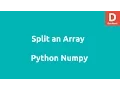 Python Numpy Split Array