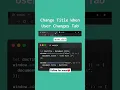 Change Title using JS