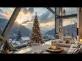 Winter Jazz In A Luxurious Christmas Lounge - December Jazz And The Cozy Atmosphere Of A Fireplace