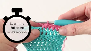 How to crochet the Half Double Crochet Decrease stitch cdec