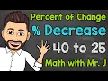 Percent Decrease Percent of Change Math with Mr J