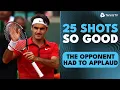 25 INCREDIBLE Tennis Shots That The Opponent Had To Applaud