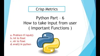 How to take input from user in python Input int float eval