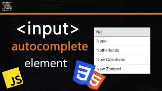 Autocomplete input dropdown HTML CSS JS