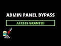 Admin Panel bypass SQL Injection