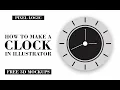 How to Make clock shape In illustrator 1 minute tutorial for beginners