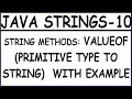 VALUEOF METHOD IN JAVA PRIMITIVE TYPE TO STRING IN JAVA WITH EXAMPLE