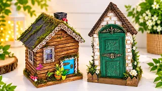 🏠 2 DIY Miniature Cardboard House Ideas | Easy Cardboard Crafts