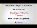 Max--Cut Theorem Ford-Fulkerson Algorithm Network Flows