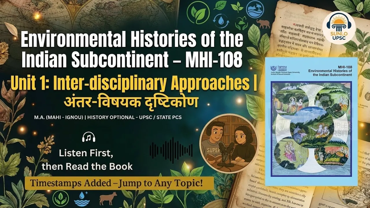 MHI 108 UNIT 1 Environmental History: An Interdisciplinary Approach |