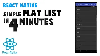React native - simple Flat List for beginners
