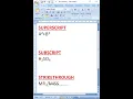 How to use Superscript and Subscript