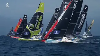 Start (English) Stage 3 La Solitude du Figaro PAPREC. The Day Before and Race Start Day