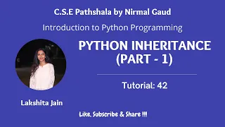 Python Inheritance Part - 1 Tutorial 42