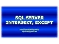 INTERSECT EXCEPT Operators in SQL Server