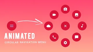 Animated Circular Navigation Menu using Html and Css Only Material Icons