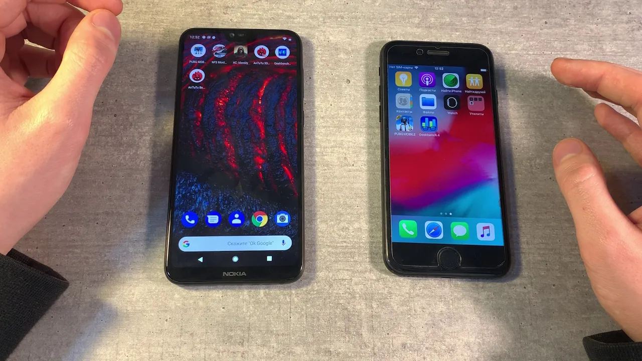 Nokia 6 vs iPhone 7 Plus Speed Test  [Urdu/Hindi]