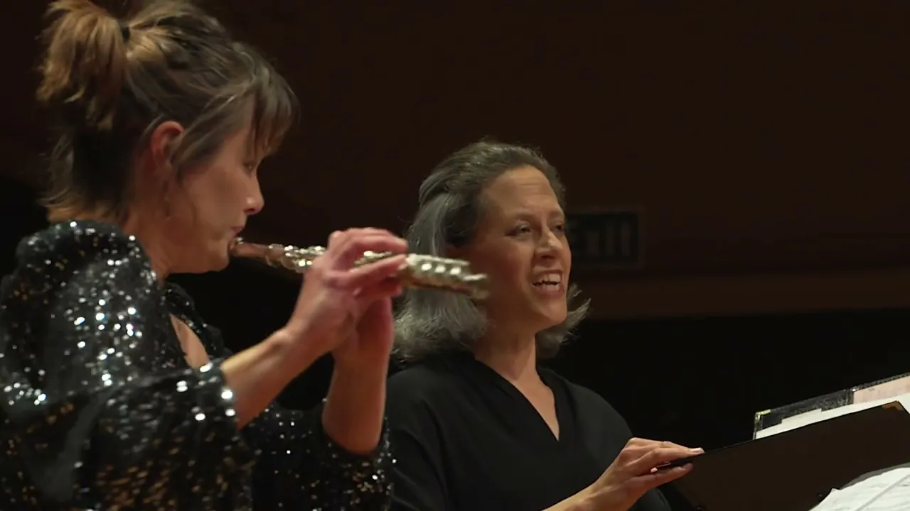 "Rossignols, vous chantez" by Julie Pinel, with Anna Maitland (flute), Lissa Cowie (cello), Mary Ayre (harpsichord). November 20