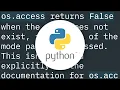 Check the permissions of a file in python