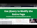 Use jQuery to Modify the Entire Page jQuery freeCodeCamp Tutorial